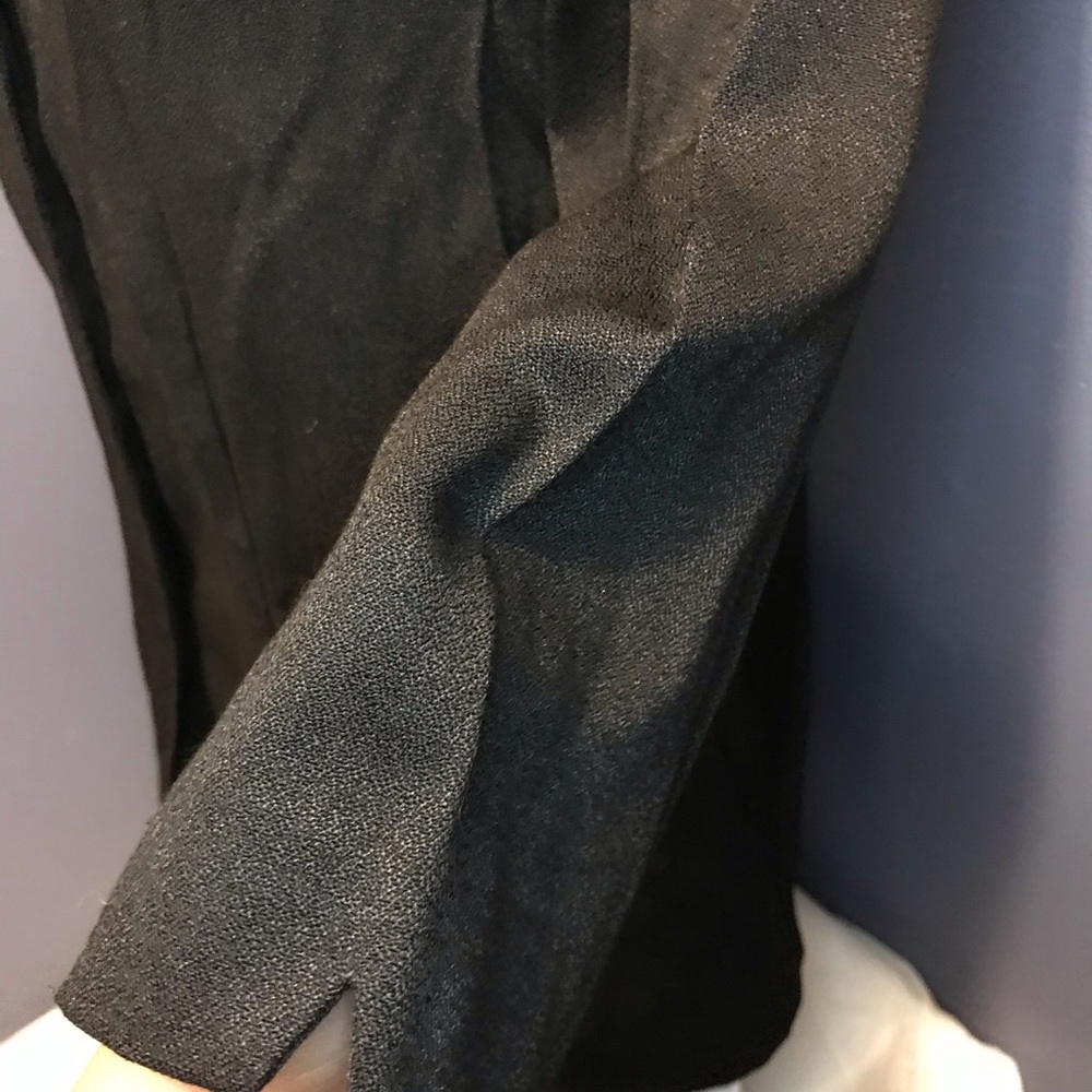 Vintage AGB Black Blazer Style Top | Button Front Blouse | Classic Workwear S - Picture 3 of 5
